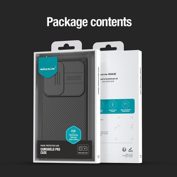 Coque - Nillkin - CamShield PRO - Hård - Magnetisk - Galaxy S24 Ultra - Svart