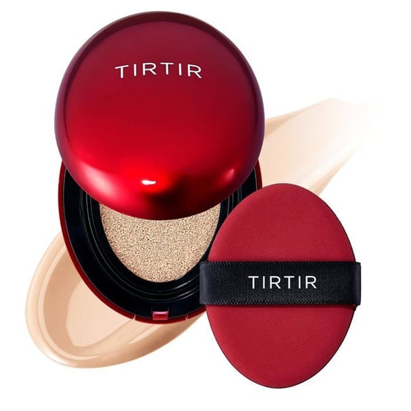 Foundationskudde - TIRTIR - Mask Fit Red Cushion - Nyans 21C Cool Ivory - Hög täckning - UV-skydd