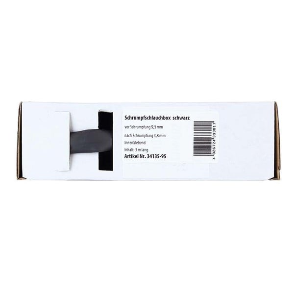svart krympslang Ø 9,5 mm / 3 m