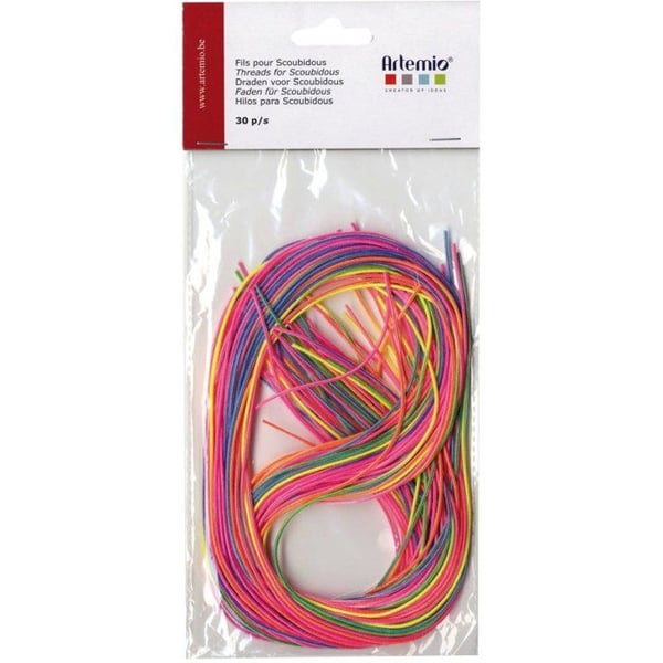 30 FLUOSKULOR FÖR SCOUBIDOUS - 80 CM