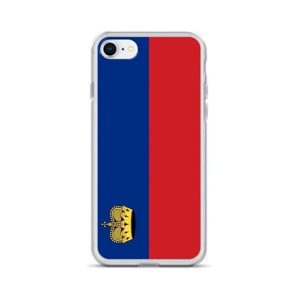 Mobilskal - PIXELFORMA - iPhone 7 - Liechtensteins flagga - Transparent plast - TPU