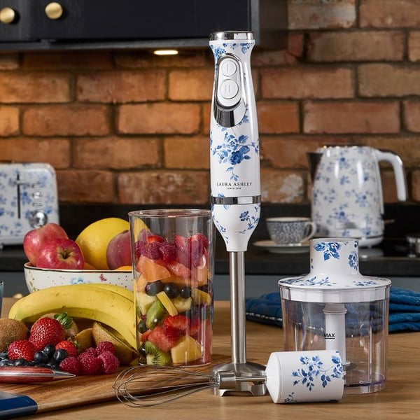 Mixerstav 600W 4‑i‑1 - Laura Ashley - Kina Ros - Multifunktionell, idealisk för sallader, puréer, grönsaker, soppor och juice
