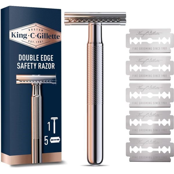 KING C. GILLETTE Rakkniv med dubbelsidig blad 5 st