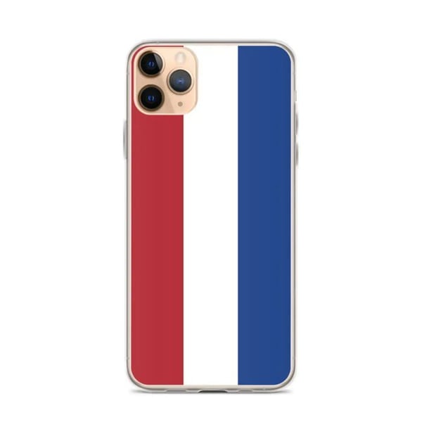 Mobilskal – Nederländernas Flagga – Kompatibel med iPhone 11 Pro Max – Mjuk Fodral – Hållbar och Stötresistent - Silikon - Pixelforma
