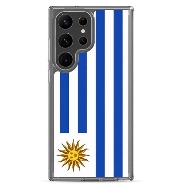 Mobilskal – Uruguay Flagga – Kompatibel med Samsung Galaxy S23 – Flexibelt Skydd – Slitstarkt och Stötsäkert – Pixelforma
