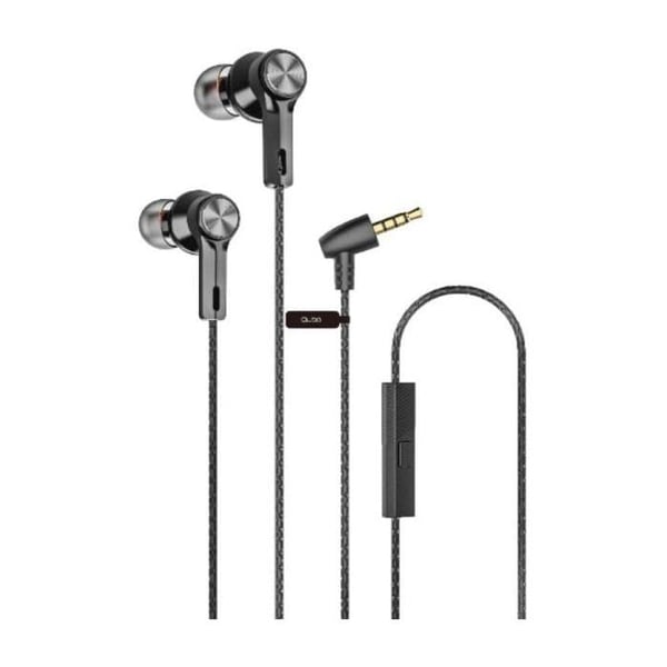 In-ear hörlurar - Qubo - EB-100GY - Inbyggd mikrofon - Jack 3,5 mm - Grå - Över örat