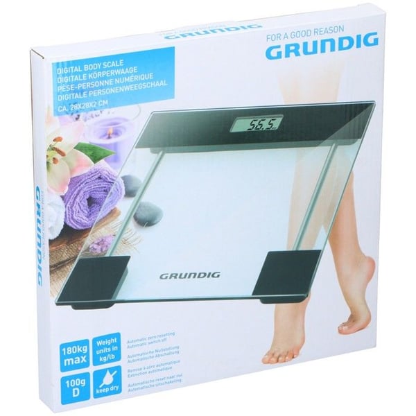 GRUNDIG elektronisk glaspersonvåg upp till 180 kg