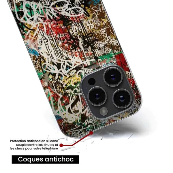 Tryckt silikonfodral som är kompatibelt med Xiaomi 14 Graffiti 1