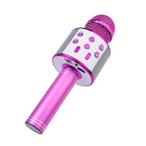 Mikrofon Karaoke - AVIZAR - Trådlös - Bluetooth 5.0 - Inspelning - Rosa