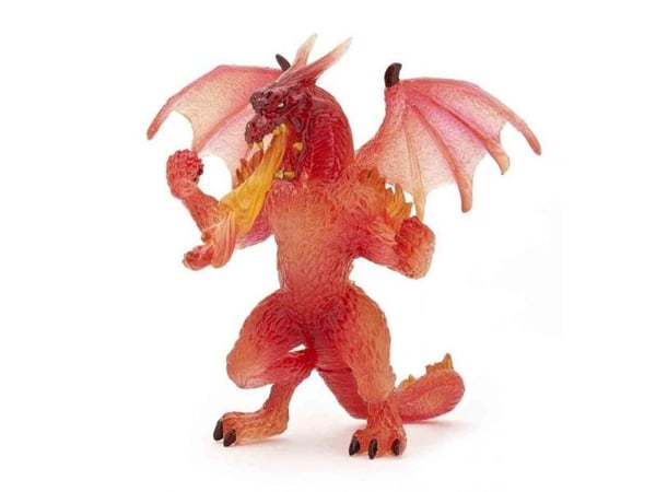 Fire Dragon Figurine - Papo - Modell 38981 - Leksak för pojkar från 3 år och uppåt