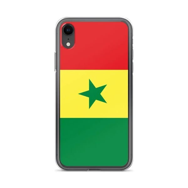 Mobilskal – Senegal flagga – Kompatibel med iPhone XR – Mjuk fodral – Slitstark och stötresistent – Silikon – Pixelforma
