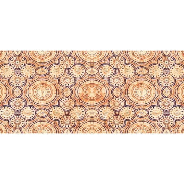 Oriental tapet M1-No.60347 Digital tryck Orange Blå