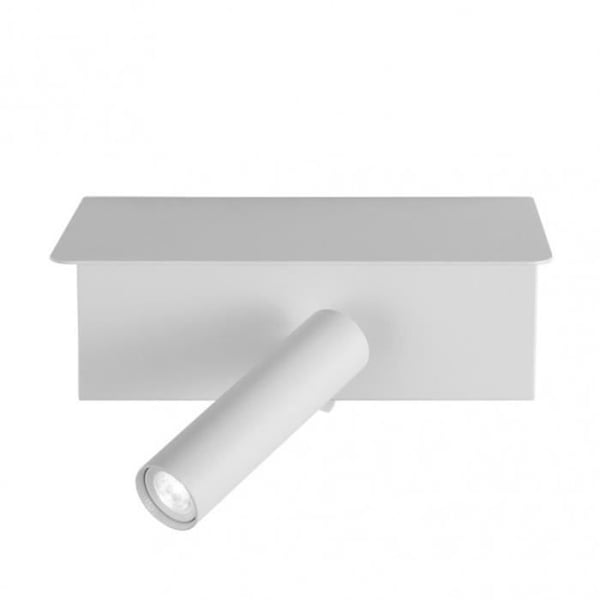 LEONARDO LED vägglampa i vit metall - FABRILAMP - justerbar spotlight 3W 150 lumen