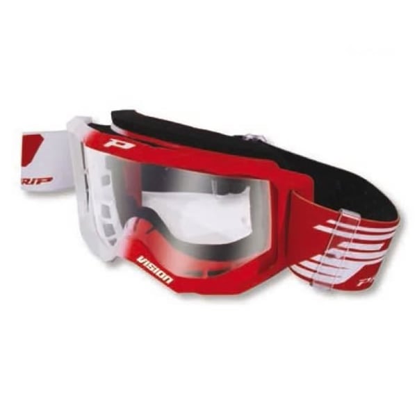 Glasögon - PROGRIP - Vision 3300 - Vit/Röd - Unisex - Klara linser