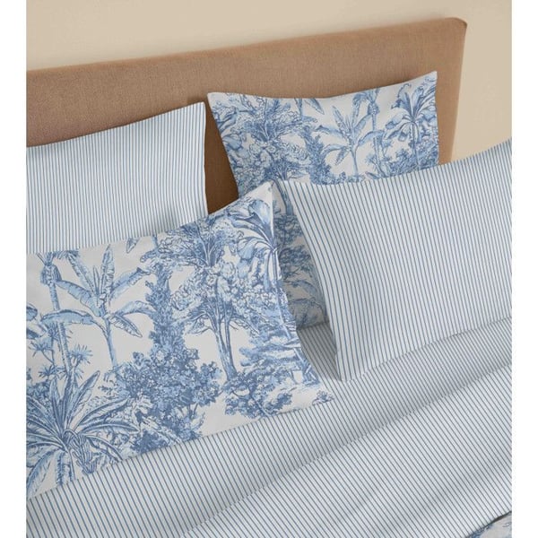 Komplett set med vändbar påslakan "Vanessa" 6 delar för säng 160 x 200 Adama Azur - -