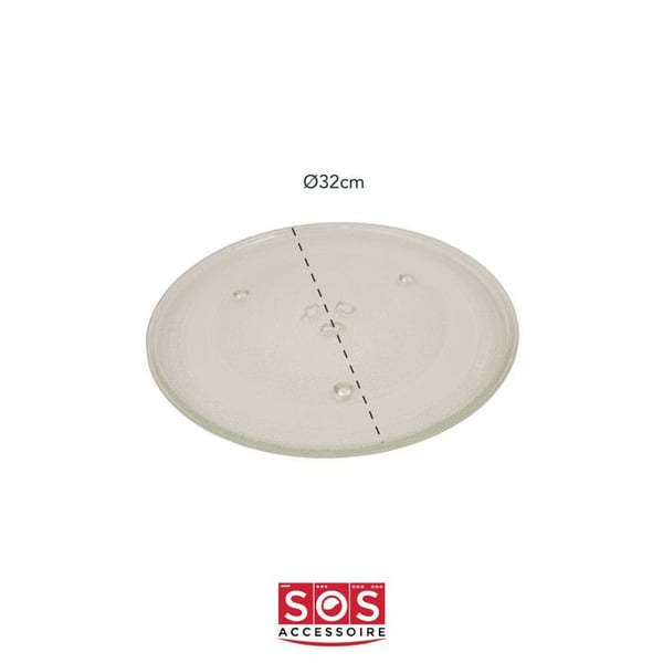 SOS Accessoire Vridbar glasbricka 32 cm för Mikrovågsugn DE74-20015G BAUMATIC, BLAUPUNKT, BOSCH, CANDY, CONSTRUCTA, JUNKER