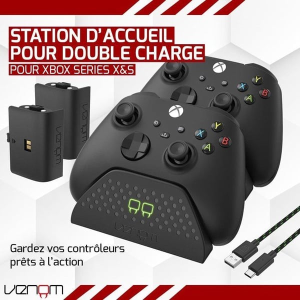 Dobbelt ladestation - VENOM - til Xbox-controllere - Xbox Series X|S & One - Sort