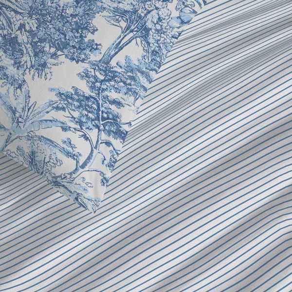 Komplett set med vändbar påslakan "Vanessa" 6 delar för säng 160 x 200 Adama Azur - -