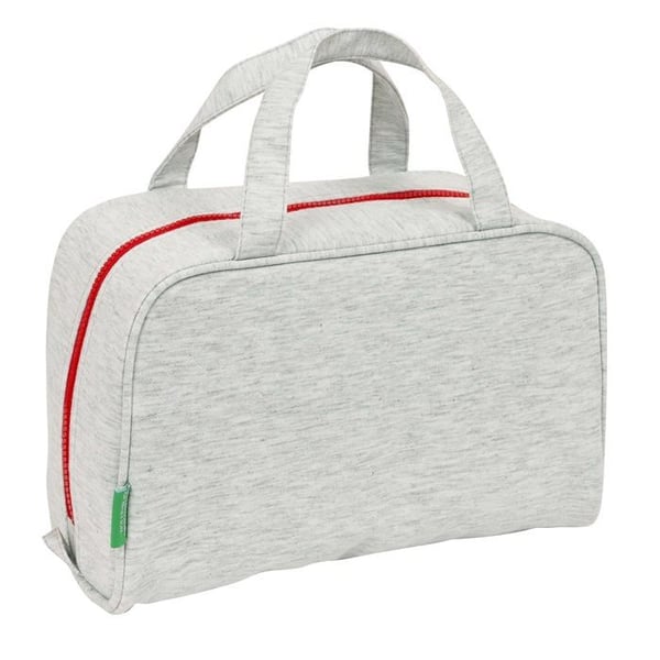 Rektangulärt etui - safta - Grå - Polyester - Dragkedja - Inre ficka med dragkedja - 35x12x16 cm