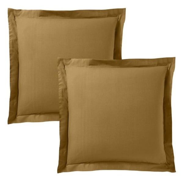 "Premium" 6-delars sängkläder för säng 140 x 190 cm 100% bomull - Premium Karamell -