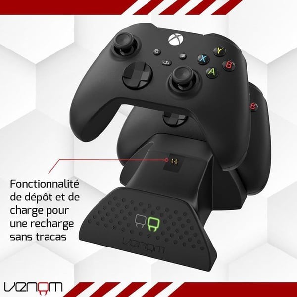 Dobbelt ladestation - VENOM - til Xbox-controllere - Xbox Series X|S & One - Sort