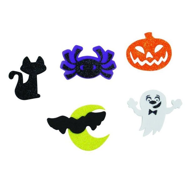 MégaCréa DIY - Halloween klistermärken skum 3,5 till 4 cm 50 stycken