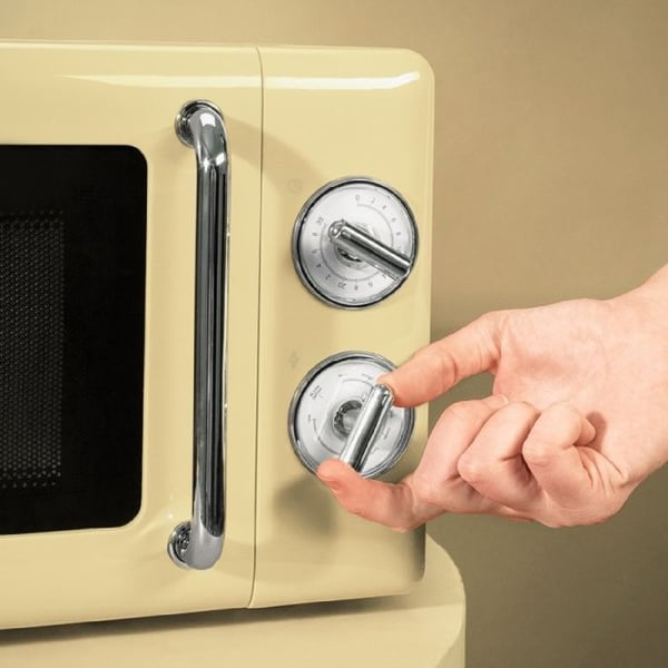 Cecotec Mikrovågsugn med Grill Proclean 3110 Retro Gul. 20 L, 700 W i 6 nivåer, timer upp till 30 minuter.