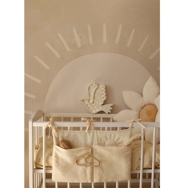 Lampa - LITTLE LIGHTS - Vit duva - Massivt furu FSC - Inbyggd LED - Fjärrkontroll med dimmer och timer