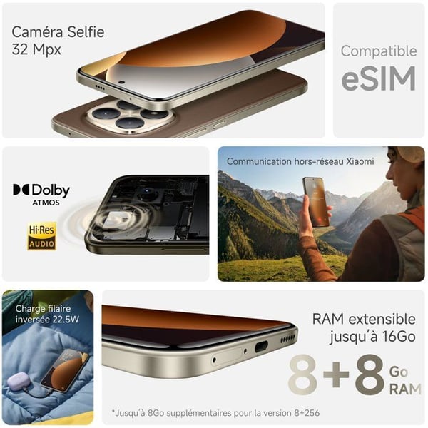 XIAOMI - Redmi Note 15 Pro+ 5G - 8 / 256 Go - Svart