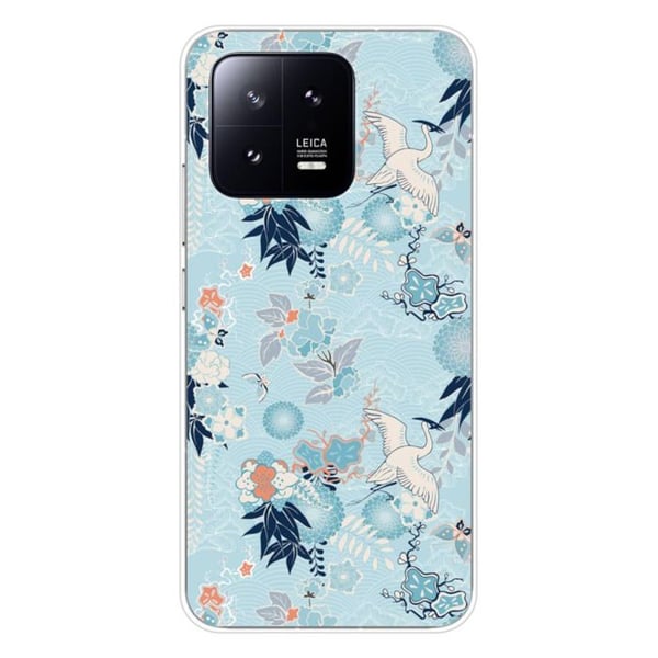Siliconetui med tryck - 1001 skal - Xiaomi 13 - Kimono-mönster - Optimal skydd - Semi-styv