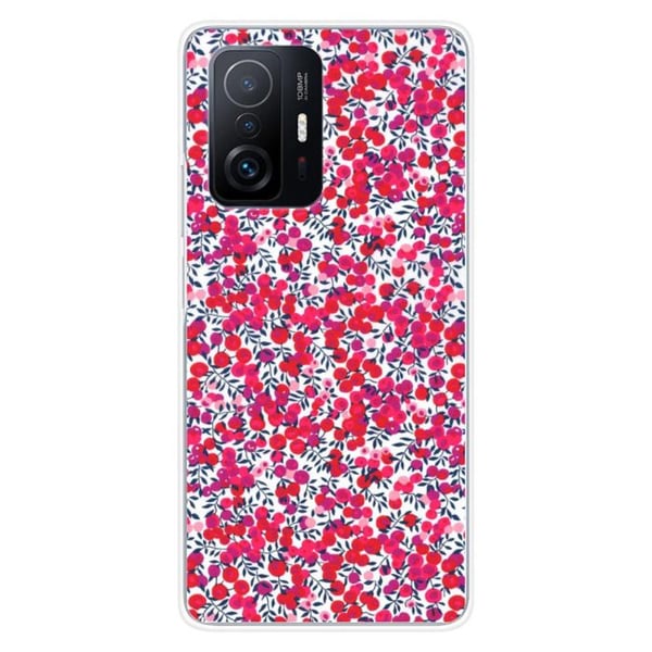 1001Coques - Silikonfodral kompatibelt med Xiaomi Mi 11T 5G Mi 11T Pro 5G - Liberty Wiltshire röd mönster - Originaldesign tryckt