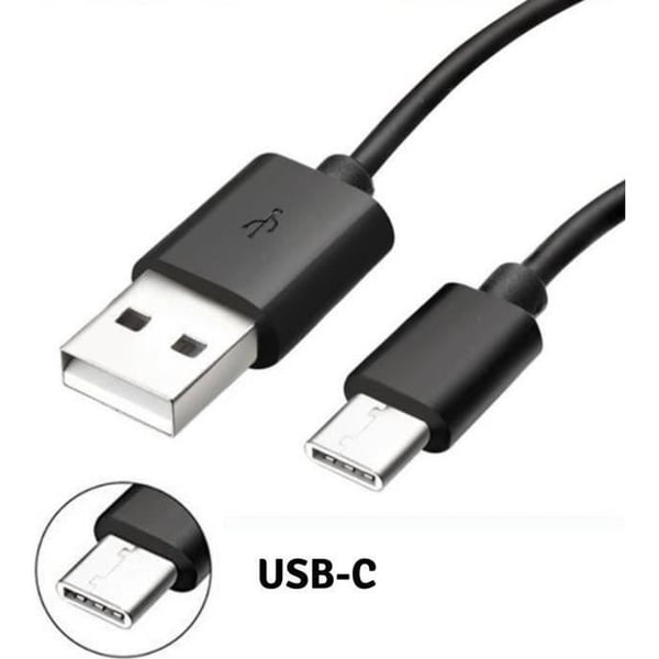 Svart USB-C-kabel för Huawei HONOR 8-9-10-PLAY-VIEW10 - Phonillico® - 1m