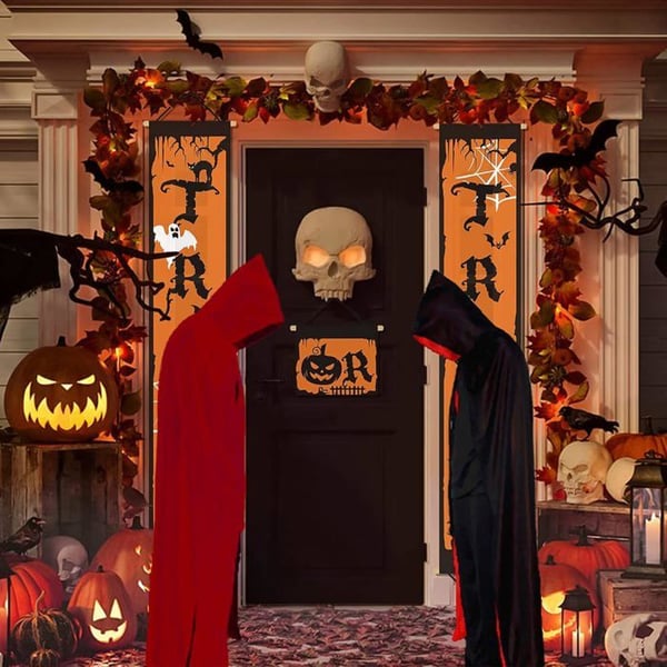 Svart-röd Halloween-kappe med huva, dubbelsidig, svart udde för vuxna, Halloween-dräkt, Halloween-kappe för kvinnor (150 cm)