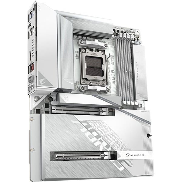 Moderkort - GIGABYTE - B850 A STEALTH ICE - ATX-format - Chipset AMD B850 - DDR5 & PCIe 5.0 - WiFi 7