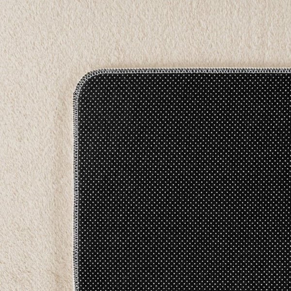 Ayyildiz Modern design matta Crème 160 cm rund Tvättbar med kort lugg, halkfri och mjuk, modern enfärgad för