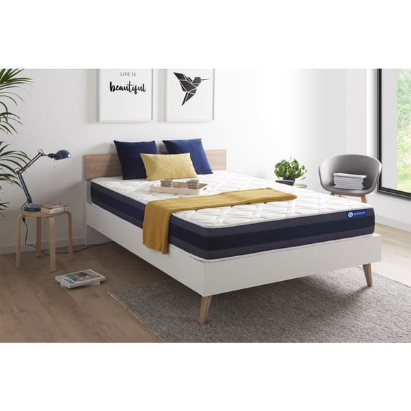 Madrass - ACTISOM - Morpho - 135x200 cm - Latex - Minnesskum - 24 cm tjocklek