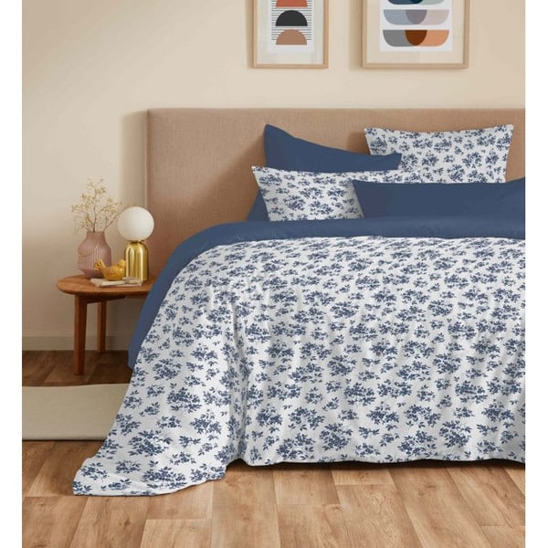 Komplett set med vändbar duvetöverdrag "Vanessa" 6 delar för säng 160 x 200 Eloise Blå