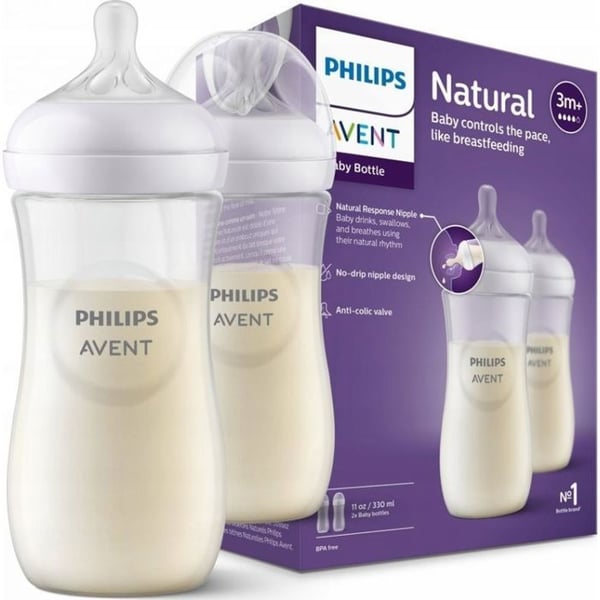 Avent - AVEY-040 - SCY906/02 NATURLIG REAKTIV FLASKE 2X330ML