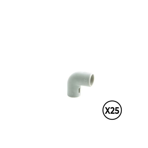 Inspektionsbar Grå 90° PVC ø 20 Mm, 25 Enheter Inspektionsbar Grå 90° PVC ø 20 Mm, 25 Enheter
