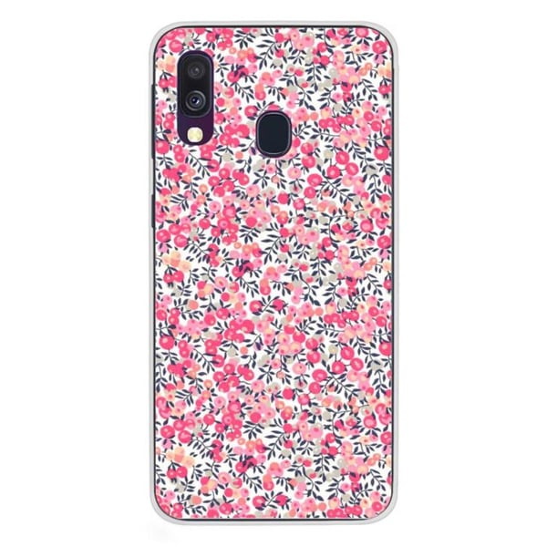 1001Coques - Silikonfodral kompatibelt med Samsung Galaxy A40 - Liberty Wiltshire Rose-mönster - Originaldesign tryckt i Frankrike