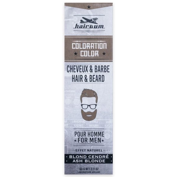 Färgning Hår & Skägg - HAIRGUM - Ashtont Blond - Lätt applicering - Alla hårtyper - Unisex
