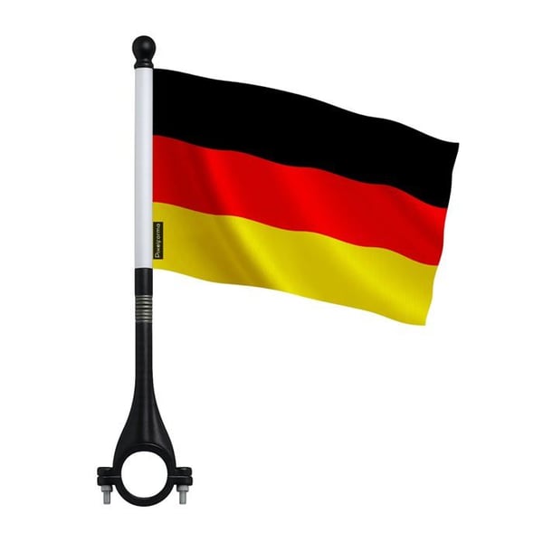 Trafikcykel Tyskland i Polyester – 14 x 21 cm – Cykelflagga – 10 stycken