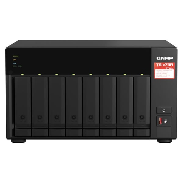 Lagringsserver (NAS) - QNAP - TS-873A-8G - 2,5 GbE AMD Ryzen fyrkärnig