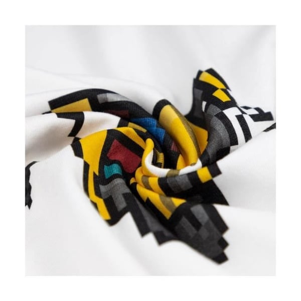 T-shirt - Claptrap Pixelkonst - Vit - Bomull - Kortärmad