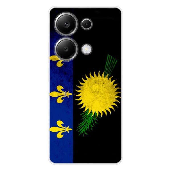 Tryckt silikonfodral kompatibelt med Xiaomi Redmi Note 13 Pro 4G Guadeloupe flagga
