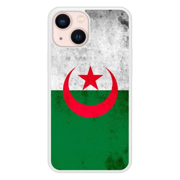 Förstärkt silikonskal med tryck kompatibel med Apple iPhone 13 Mini Algeriets flagga