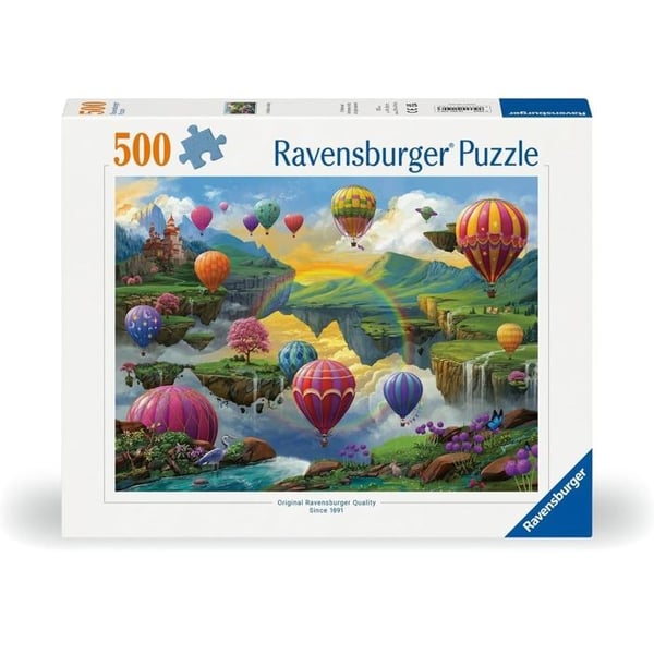 Pussel - RAVENSBURGER - Ballongdalen - 500 bitar - 49 x 36 cm - Idealisk för familjen