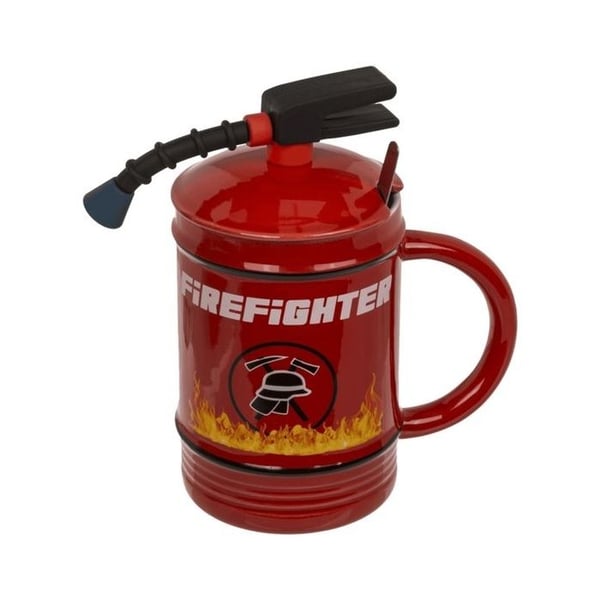 Mugg Brandkår Kaffe kopp i keramik i form av en brandsläckare
