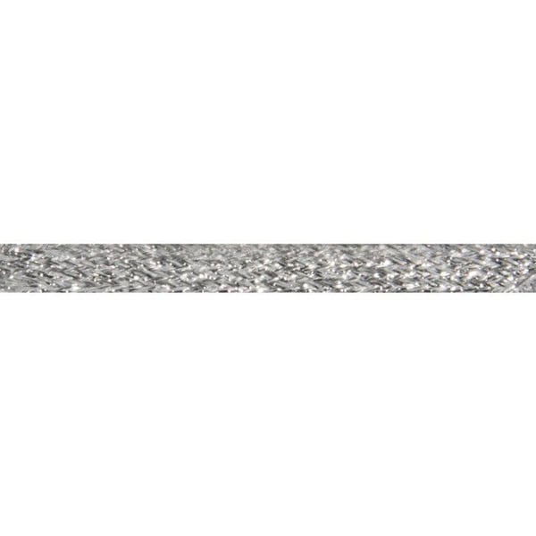 Glitterband, silver, 5mm, 10m rulle