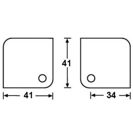 Kvantitet fyrkant - ADAM HALL - Litet modell - Förzinkad stål 1mm - Inre händer 41mm - Hål 5,1mm